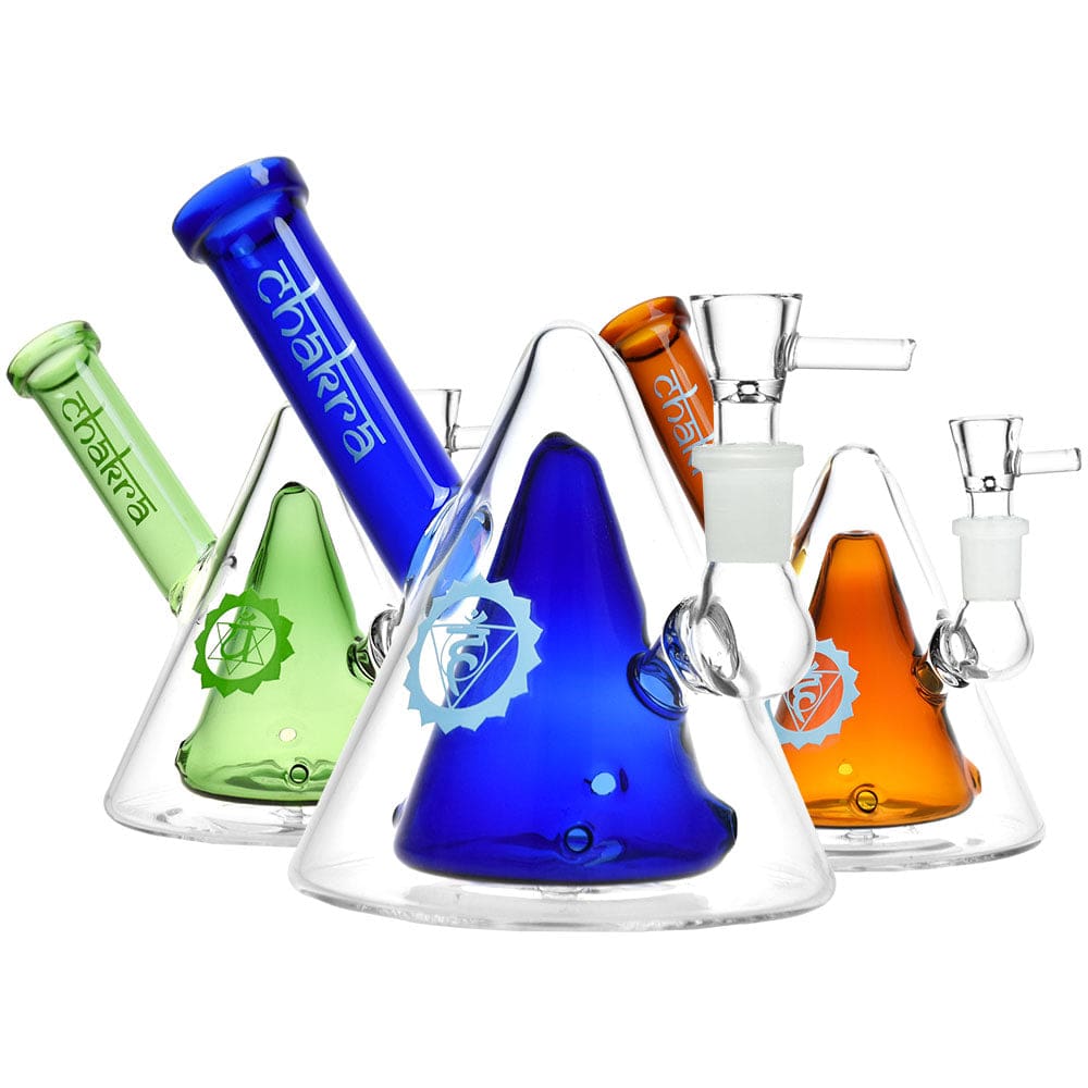 Nested Cones Chakra Glass Water Pipe - Haze Smoke Shop USA - Vaporizers Super Store