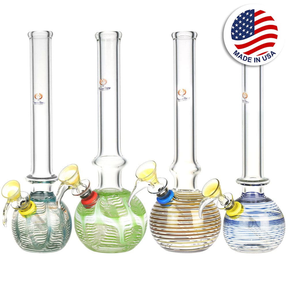 Phoenix Rising Worked Round Base Water Pipe - Haze Smoke Shop USA - Vaporizers Super Store