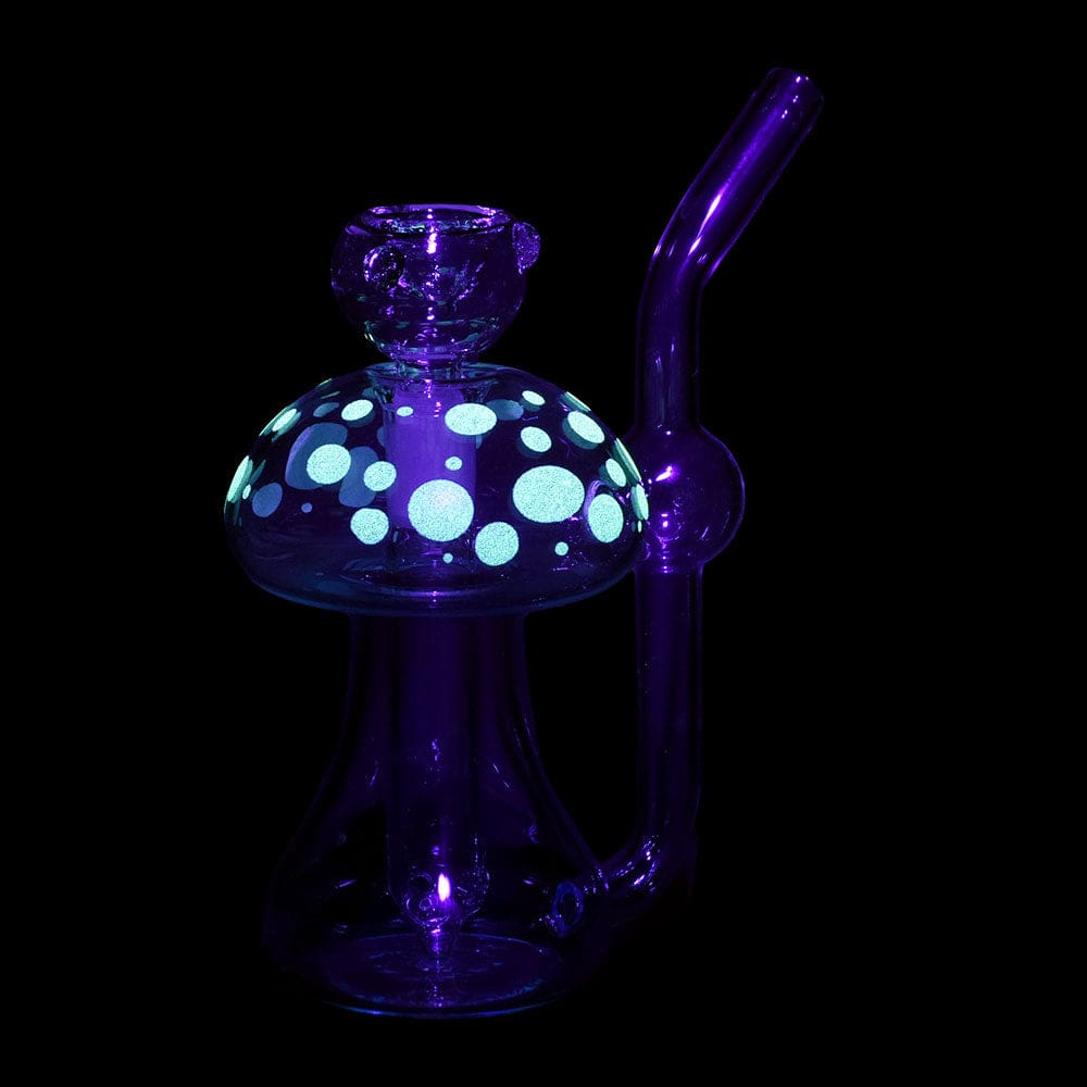 Phosphorescent Fungi Glow in the Dark Glass Bubbler - Haze Smoke Shop USA - Vaporizers Super Store