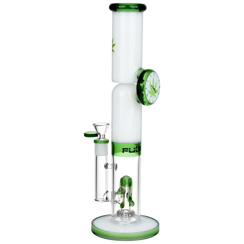 Pulsar 420 O'Clock Glow In The Dark Straight Tube Water Pipe - Haze Smoke Shop USA - Vaporizers Super Store