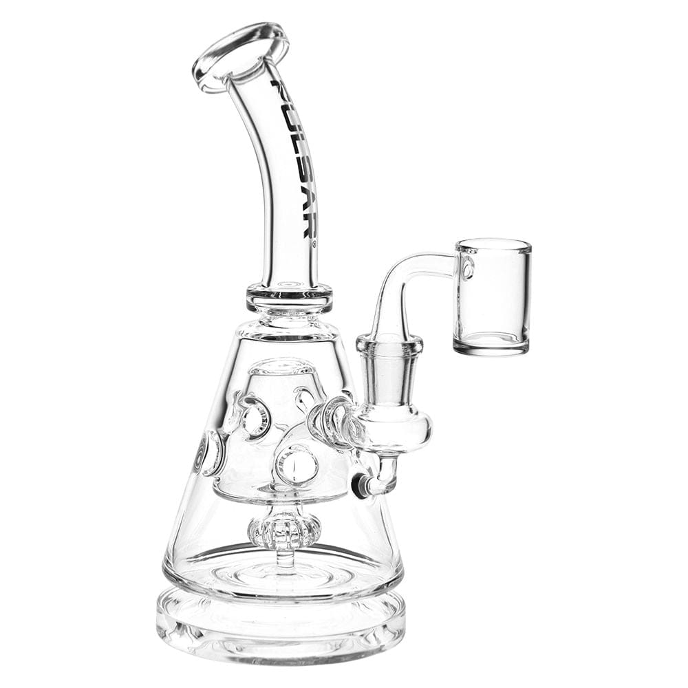 Pulsar Bent Neck Pyramid Glass Dab Rig - Haze Smoke Shop USA - Vaporizers Super Store