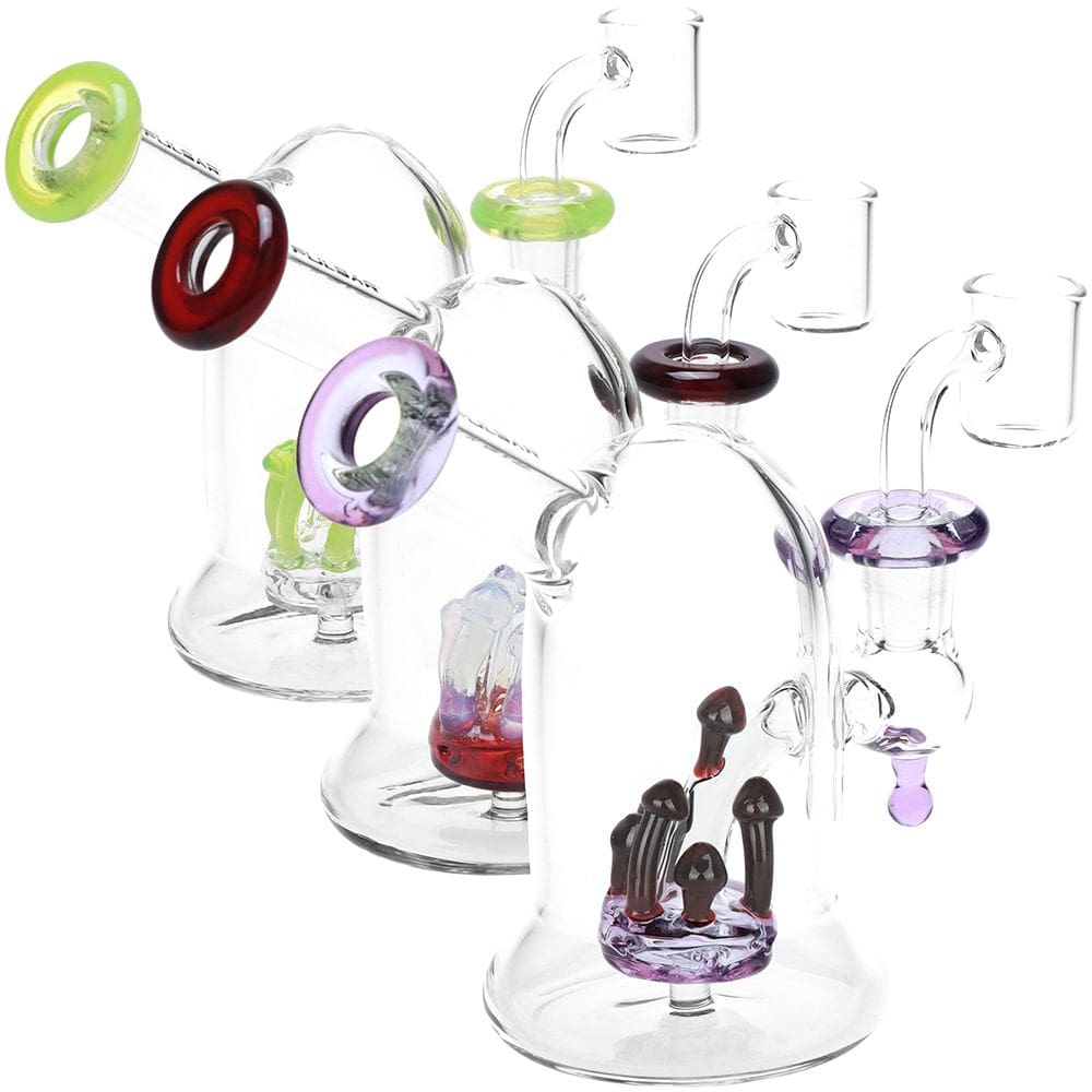 Pulsar Bioluminescence Shroom Perc Mini Glass Dab Rig - Haze Smoke Shop USA - Vaporizers Super Store