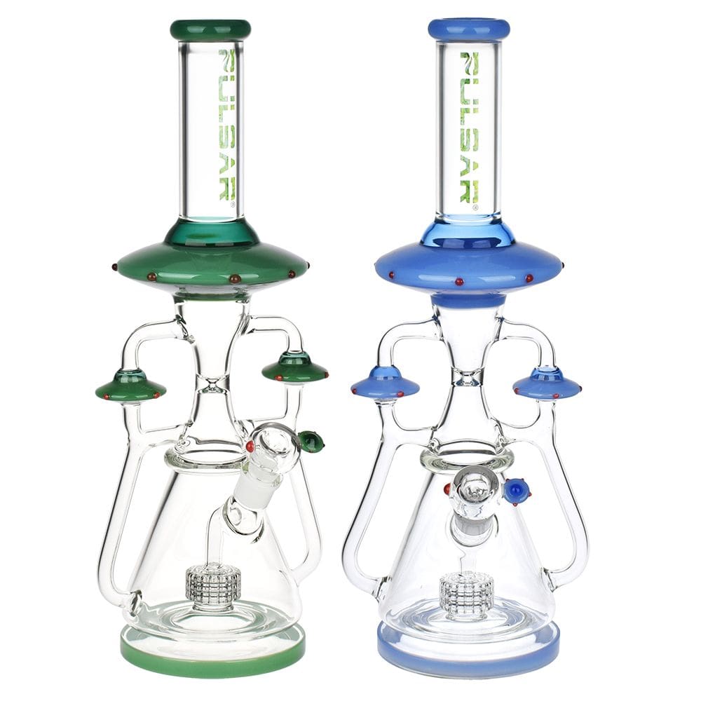 Pulsar Far Out Visitors Recycler Glass Water Pipe - Haze Smoke Shop USA - Vaporizers Super Store