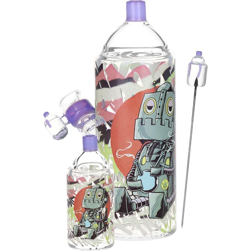 Pulsar Graffiti Series Spray Paint Glass Water Pipe Set - Haze Smoke Shop USA - Vaporizers Super Store