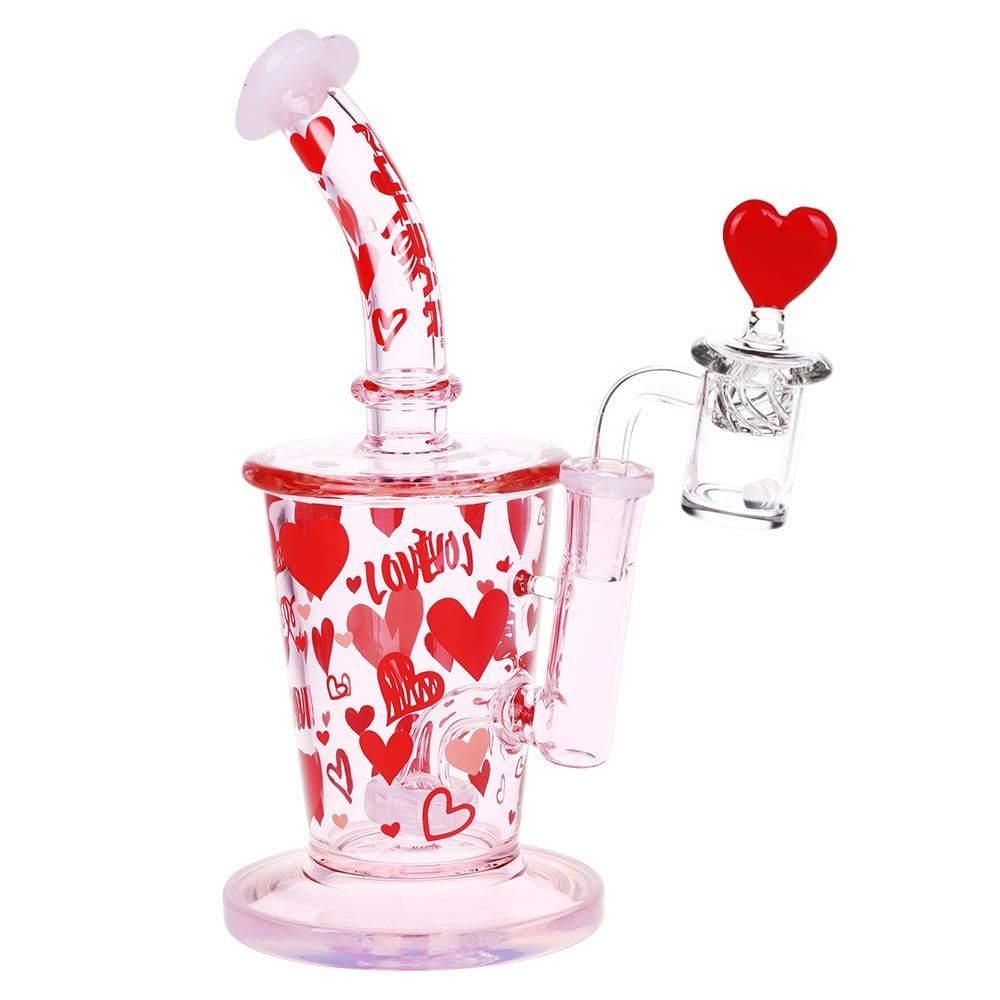 Pulsar Valentine's Love Hearts Glass Dab Rig Set - Haze Smoke Shop USA - Vaporizers Super Store