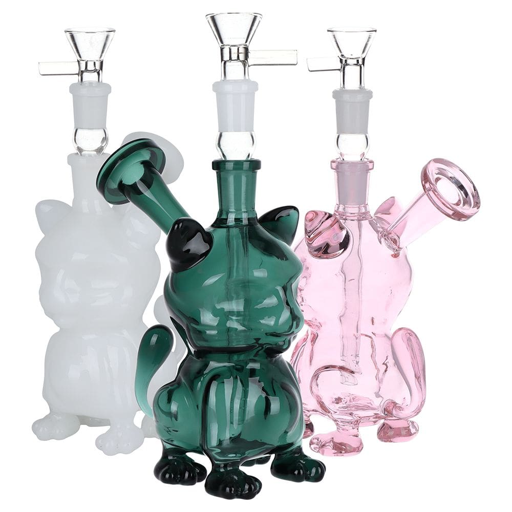 Purr haps It's A Cat Glass Water Pipe - Haze Smoke Shop USA - Vaporizers Super Store