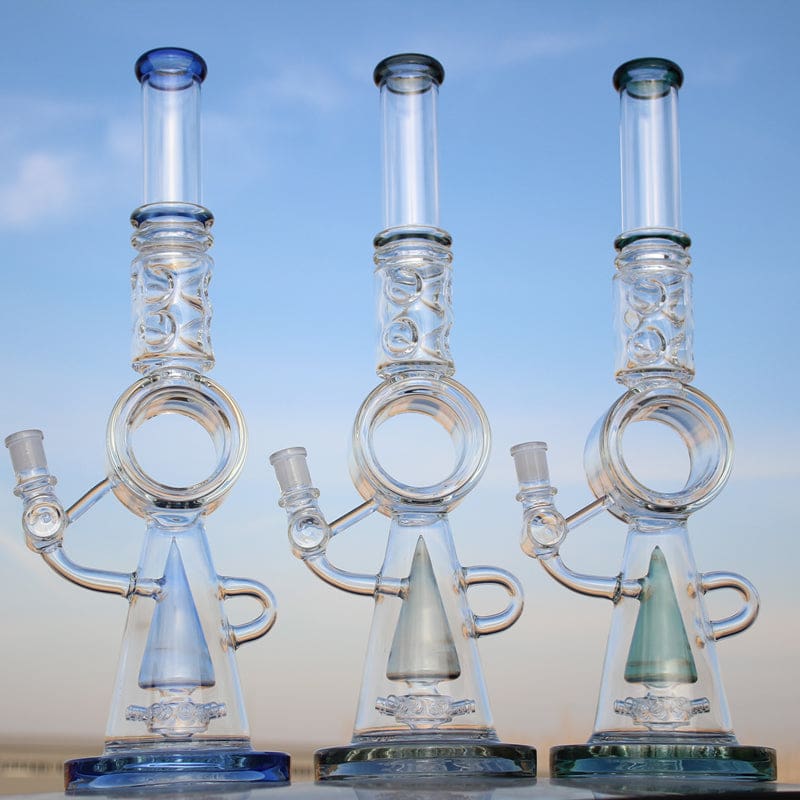 Recycler Style Donut Percolator Glass Water Pipe - Haze Smoke Shop USA - Vaporizers Super Store