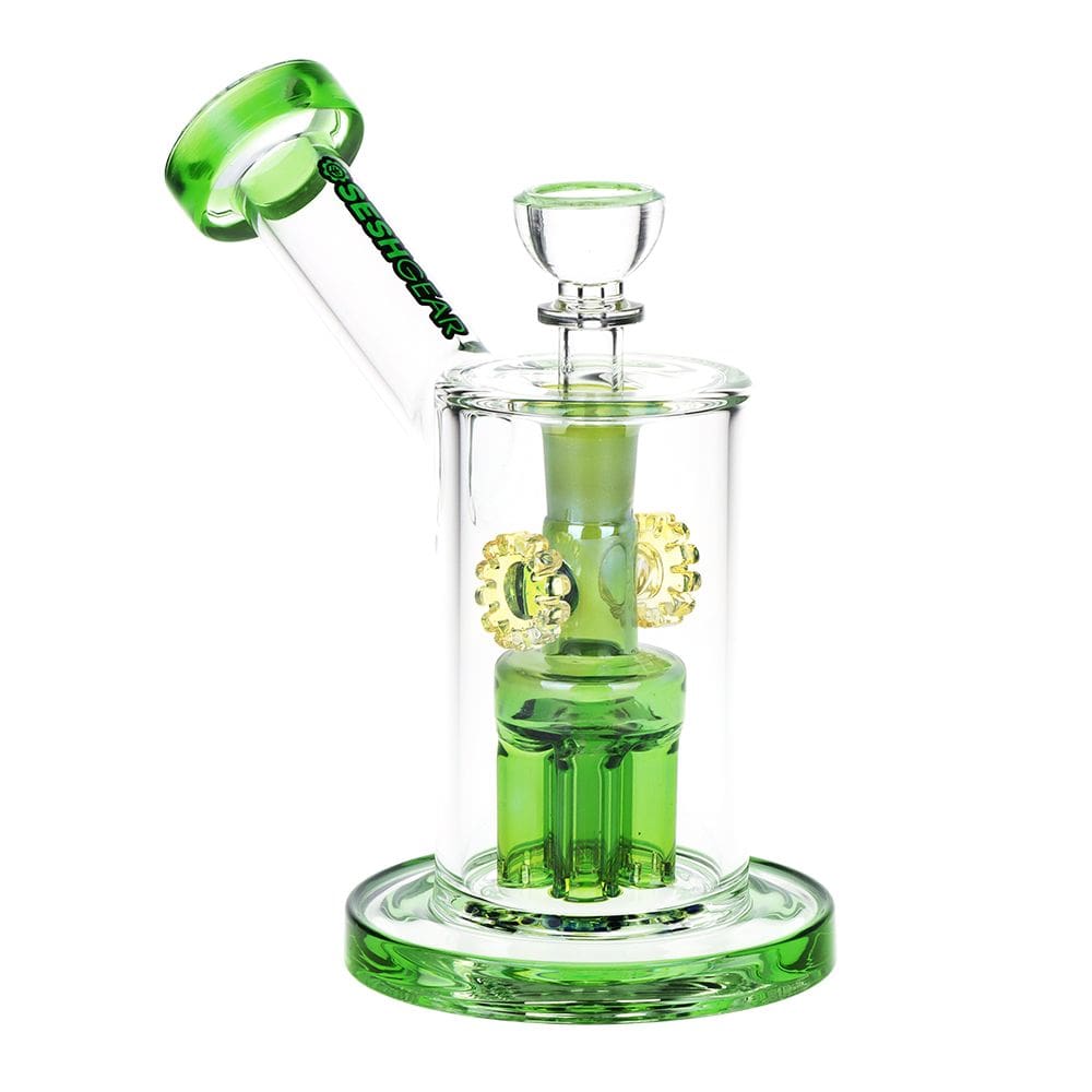 SeshGear Steampunk Gears Fumed Perc Glass Water Pipe - Haze Smoke Shop USA - Vaporizers Super Store
