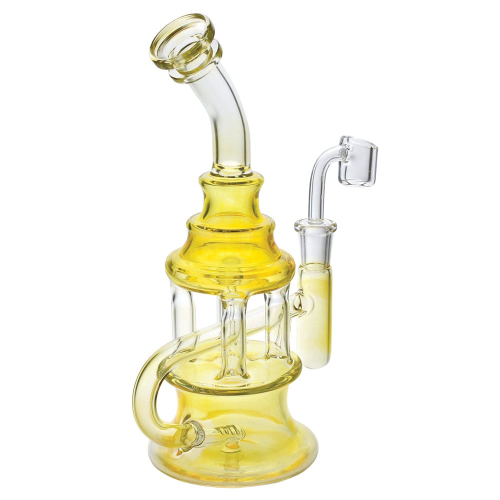 Silver Fumed Oil Rig Glass Bongs - Haze Smoke Shop USA
