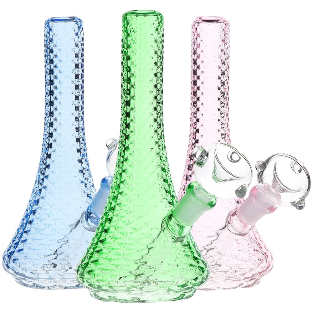 Sleek Art Deco Mini Glass Beaker Water Pipe - Haze Smoke Shop USA - Vaporizers Super Store