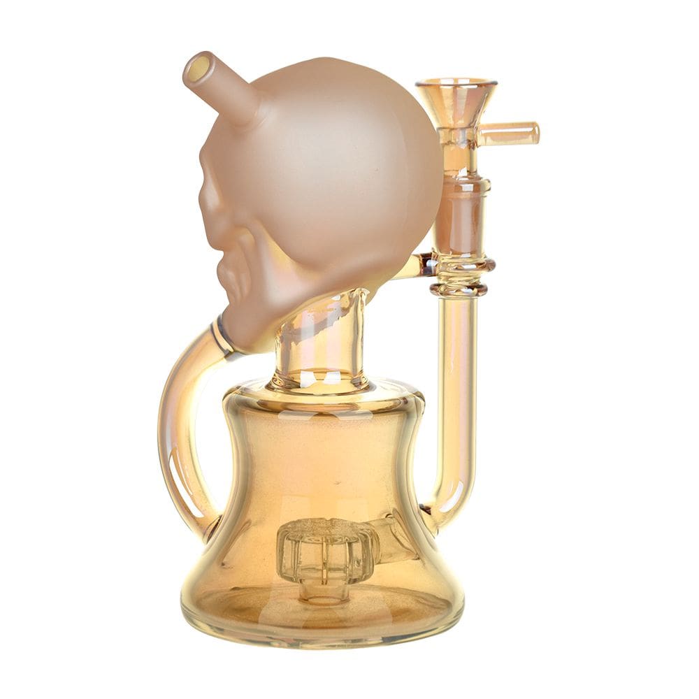 Solemn Skull Electroplated Glass Recycler - Haze Smoke Shop USA - Vaporizers Super Store