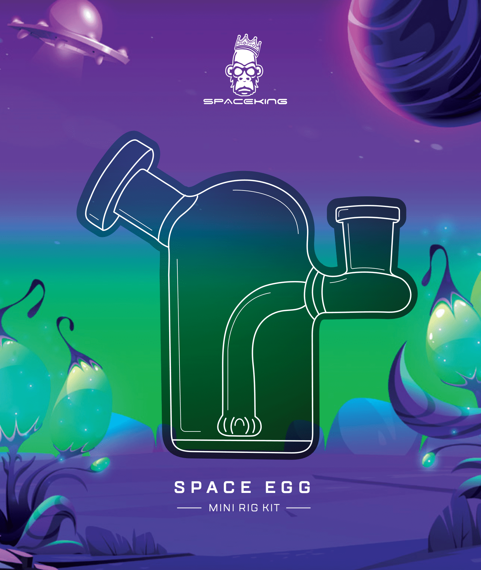 Space King Glass - Space Egg Mini Rig - Haze Smoke Shop USA - Vaporizers Super Store