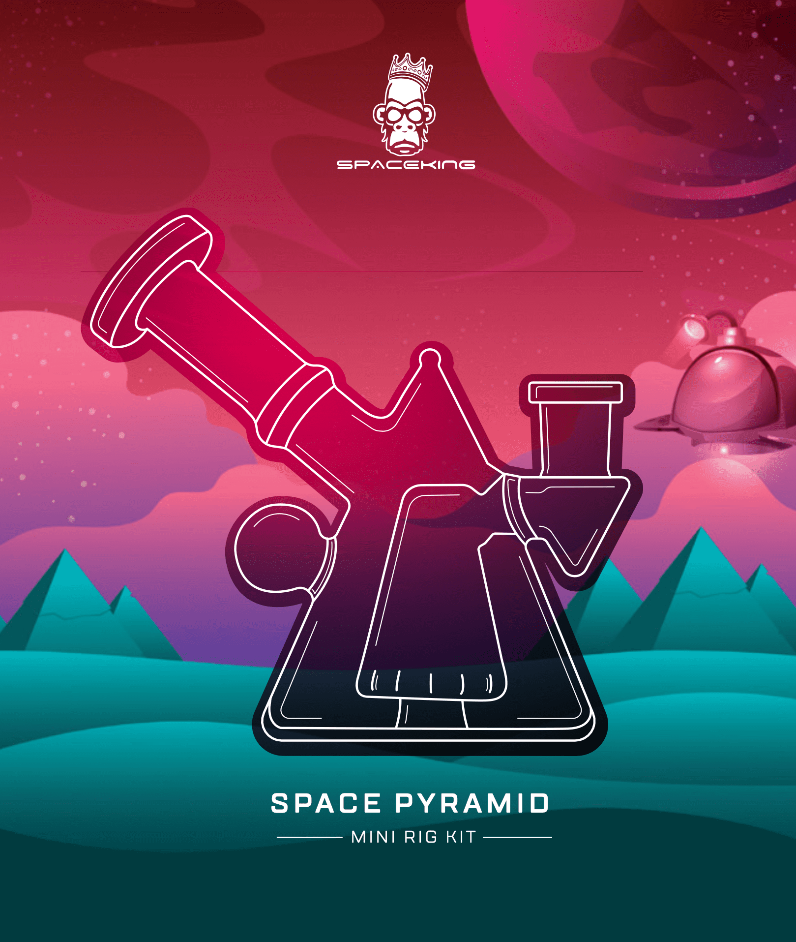 Space King Glass - Space Pyramid Mini Rig - Haze Smoke Shop USA - Vaporizers Super Store