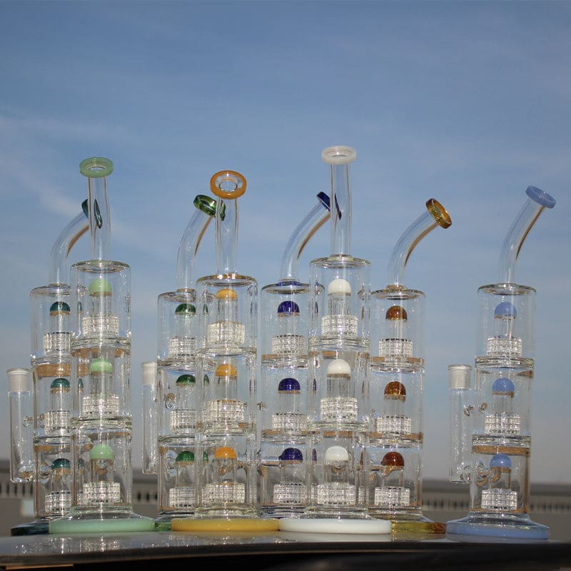 Triple Matrix Percolator Glass Water Pipe - Haze Smoke Shop USA - Vaporizers Super Store