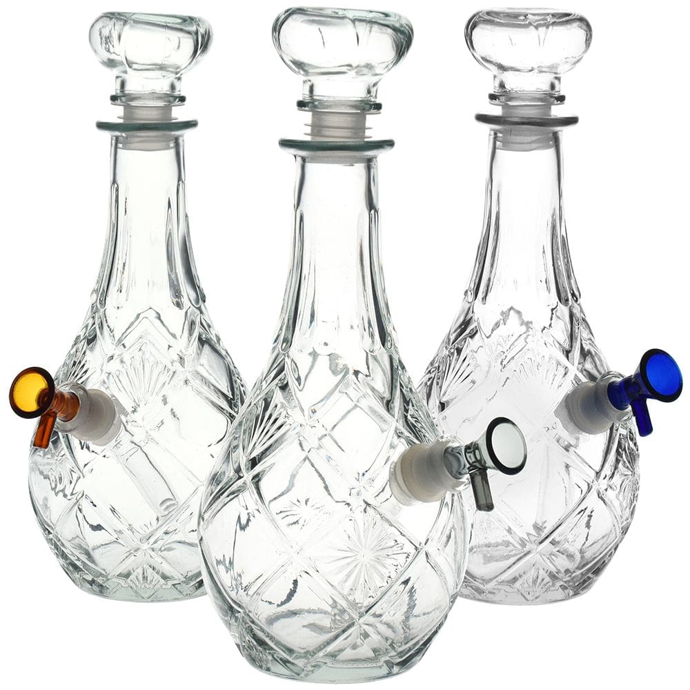 Vintage Decanter Style Glass Water Pipe w/ Cap - Haze Smoke Shop USA - Vaporizers Super Store