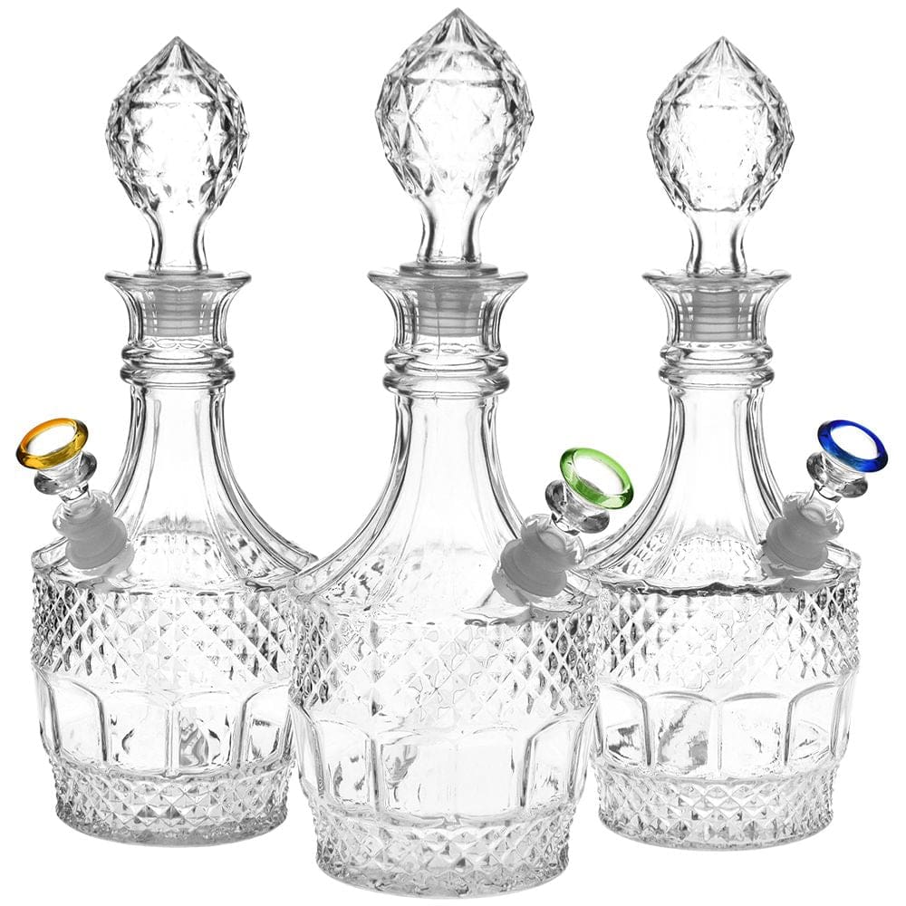 Vintage Decanter Style Glass Water Pipe w/ Cap - Haze Smoke Shop USA - Vaporizers Super Store