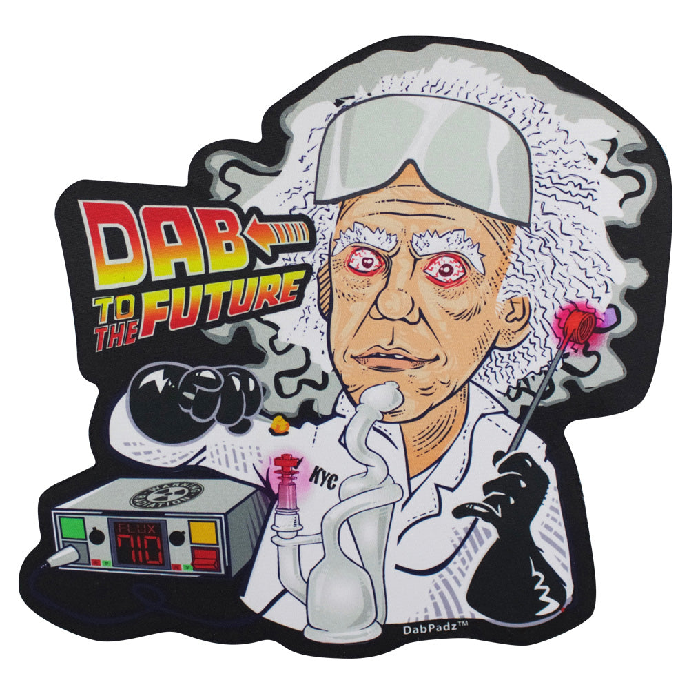 a8c7c885-c38f-4044-89bb-9cb02275b561.jpg Dab Padz - Die Cut Dab Mat - 10" - Dab to the Future - Image 1