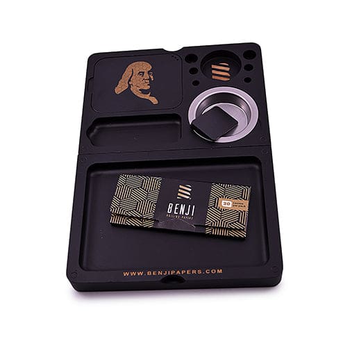 Benji - Bankroll Mini Bamboo Tray Kit Rolling Trays - Haze Smoke Shop USA