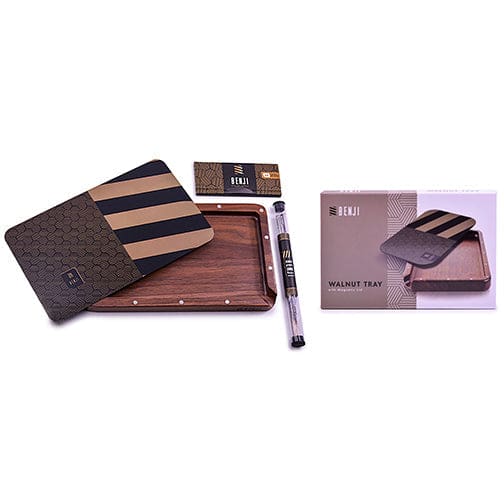 Benji - Walnut Tray w/ Magnetic Lid Kit - OG - Haze Smoke Shop USA