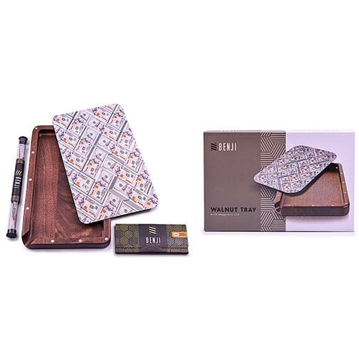 Benji - Walnut Tray w/ Magnetic Lid Kit - USD - Haze Smoke Shop USA
