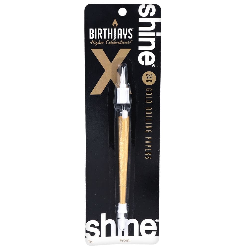 BirthJays x Shine Papers Golden Pre-Roll Candle Cone - King Size - 10ct Display - Haze Smoke Shop USA