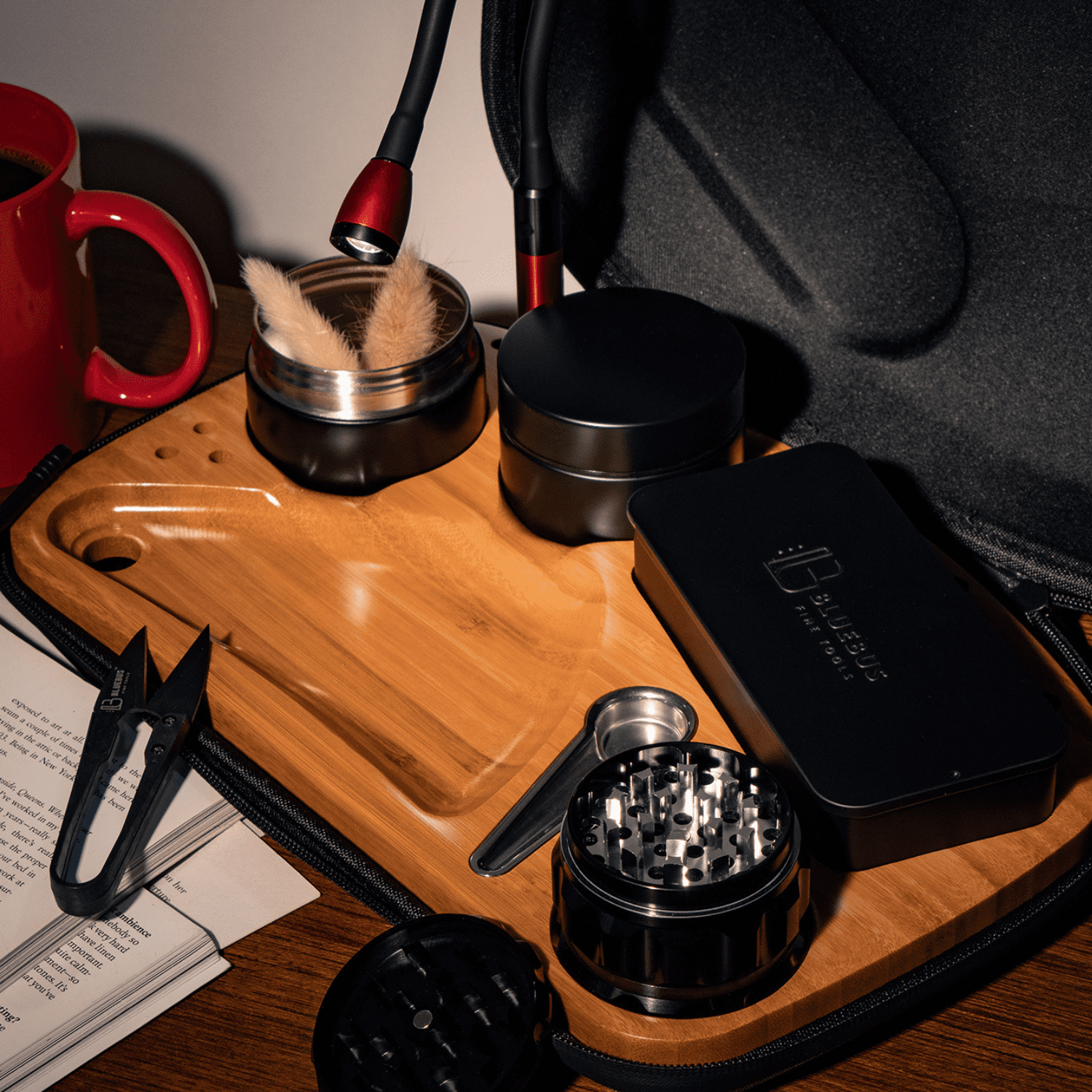 BLAZE Wooden Stash Rolling Tray - Haze Smoke Shop USA