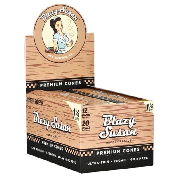 Blazy Susan Pre-Rolled Cones Slide Box - 1 1/4 - 20pc - Cone - Haze Smoke Shop USA