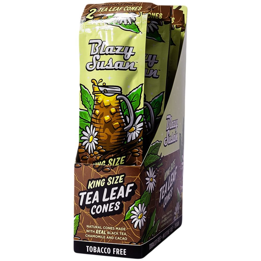 Blazy Susan Tea Leaf Cones- 2pc - King Size 10ct Pre-Rolled Cones - Haze Smoke Shop USA