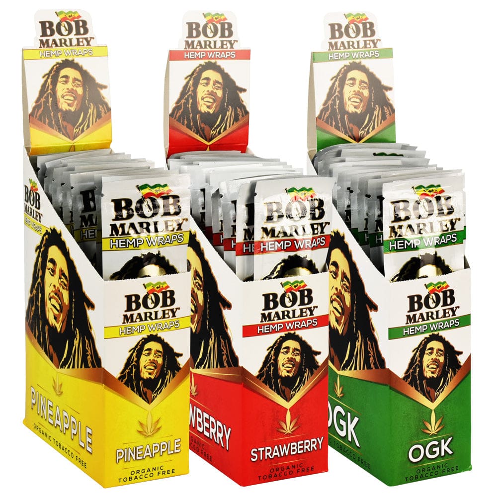 Bob Marley Hemp Wraps - 2pk 25pcs Flavored Papers & Blunts - Haze Smoke Shop USA