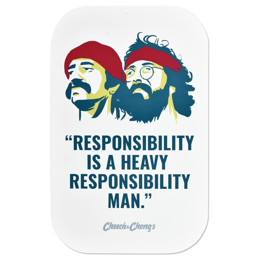 Cheech & Chong x Pulsar Magnetic Rolling Tray Lid - Responsibility - 11"x7" Rolling Trays - Haze Smoke Shop USA