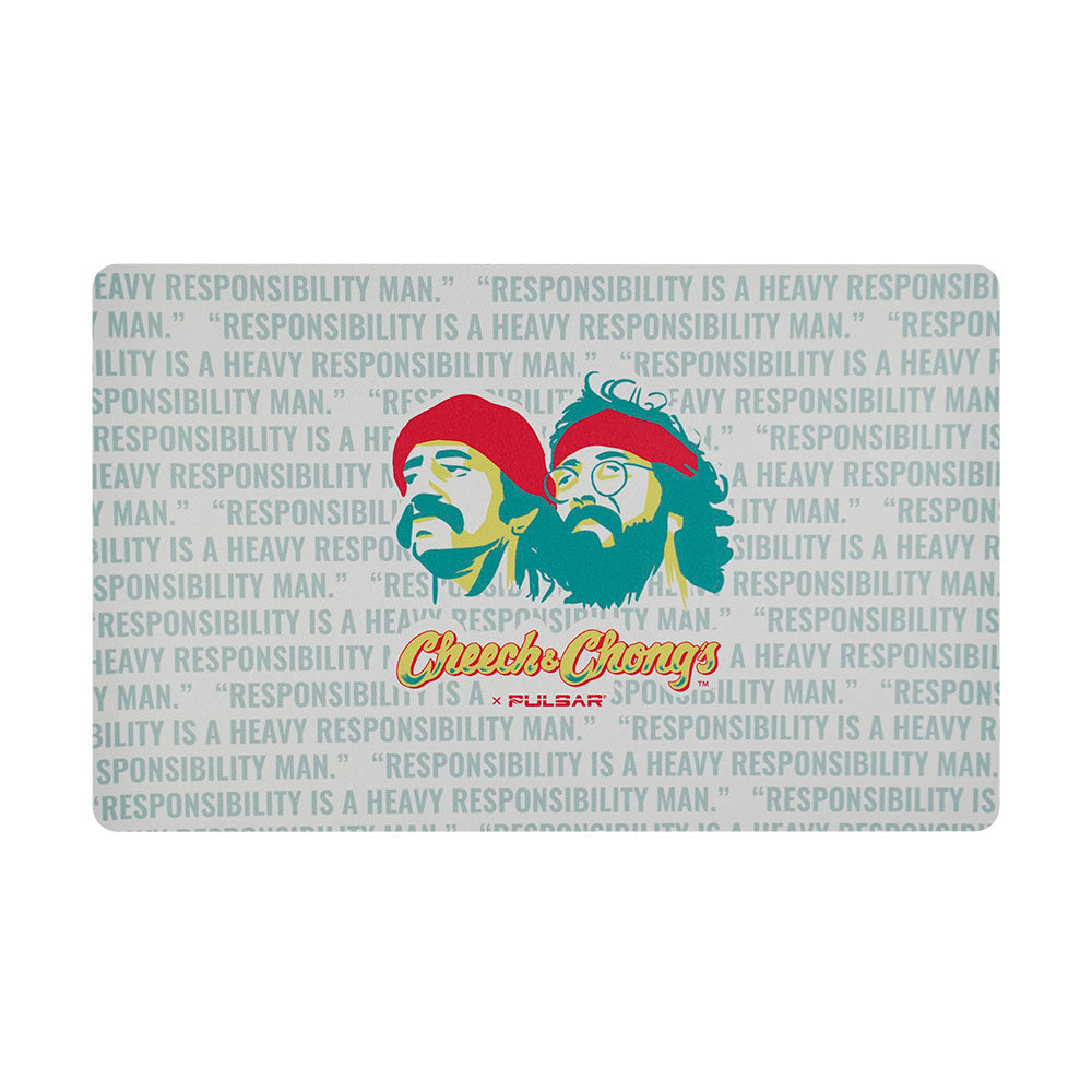 dce81615-037e-4e2c-b5a5-99fdf694cbca.jpg Cheech & Chong's x Pulsar Dab Padz - Responsibility - 16"x10" - Image 1