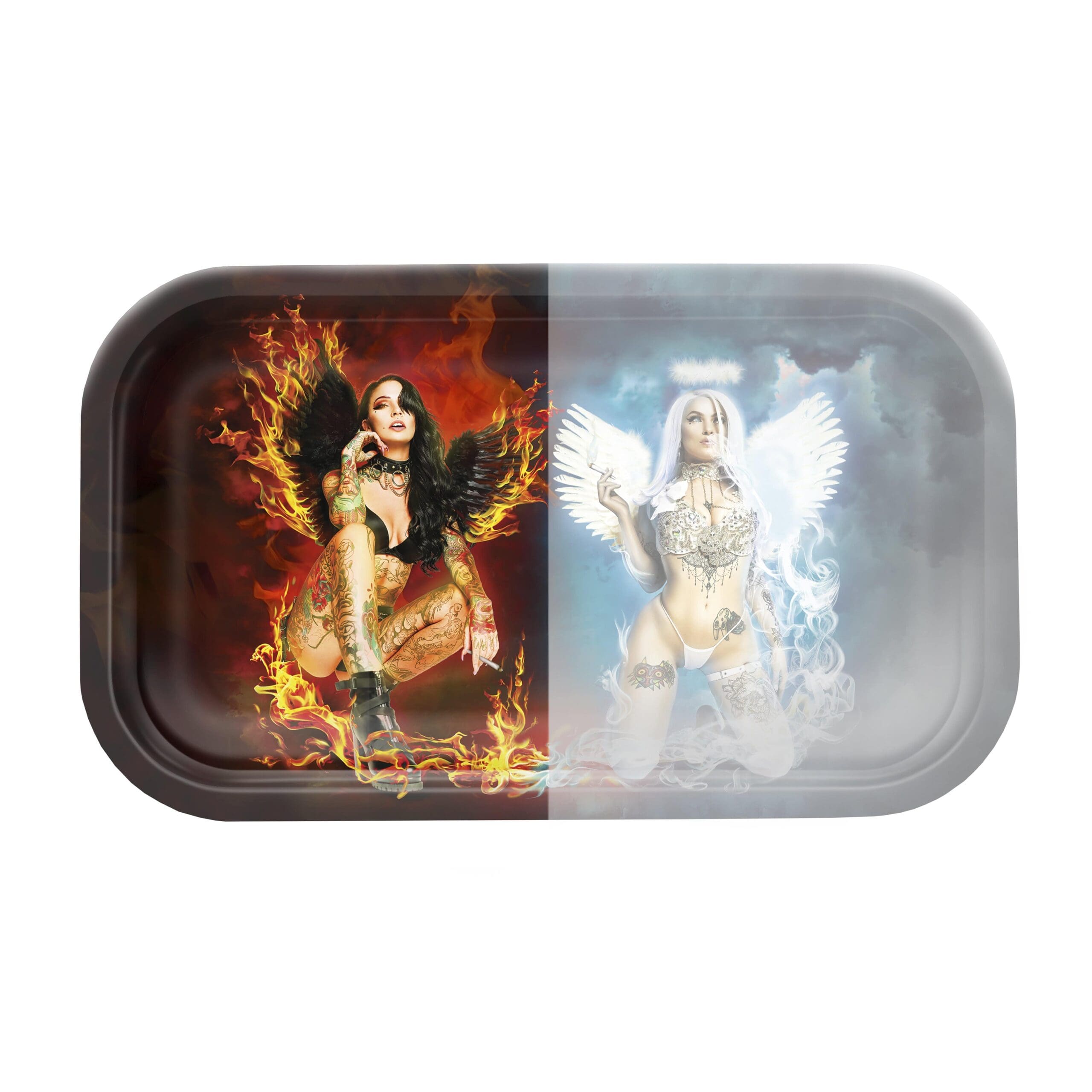 Devil vs Angel Hybrid Rollin' Tray Rolling Trays - Haze Smoke Shop USA