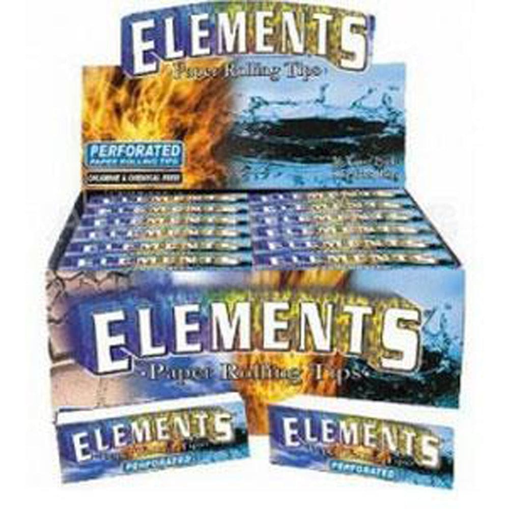 Elements Perforated Paper Rolling Tips Display - 50 Tips Per Pack - 50pk Joint Tips & Filters - Haze Smoke Shop USA