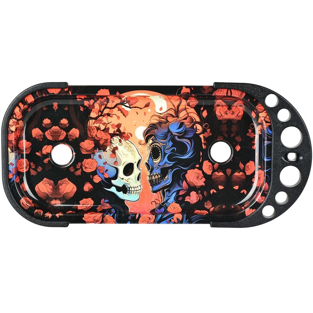 Elevated Metal Rolling Tray & Cone Loader Kit - Death Kiss - 9.25"x4.2" Rolling Trays - Haze Smoke Shop USA