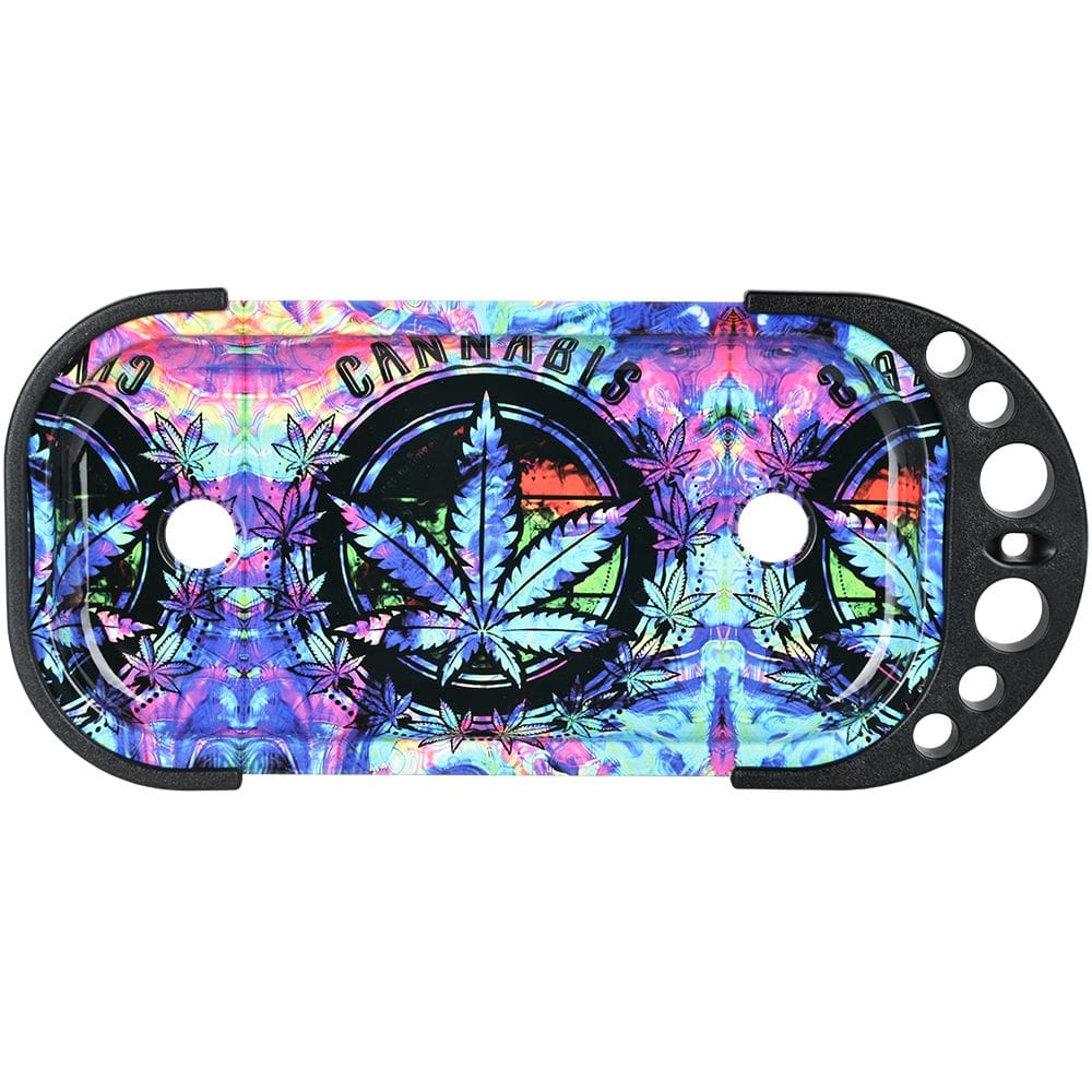 Elevated Metal Rolling Tray & Cone Loader Kit - Tie Dye Leaf Rolling Trays - Haze Smoke Shop USA