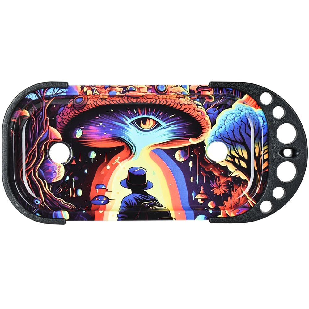 Elevated Metal Rolling Tray & Cone Loader Kit - Trippy World Rolling Trays - Haze Smoke Shop USA