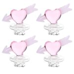 Cupid Heart Glass Carb Cap - 30mm 4pcs Bundle