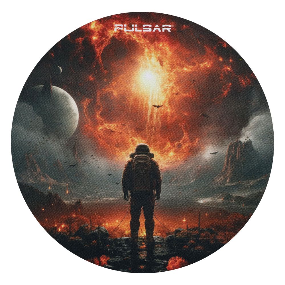 f894a06e-5eaa-4952-8600-1ce92a044311.jpg Pulsar Dab Padz Fabric Top Dab Mat - Otherworld - 8" - Image 1