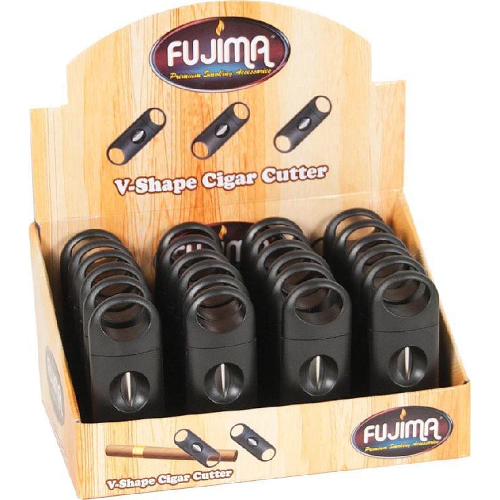 Fujima V-Shape Cigar Cutter - 24pc Display Rolling Machines - Haze Smoke Shop USA
