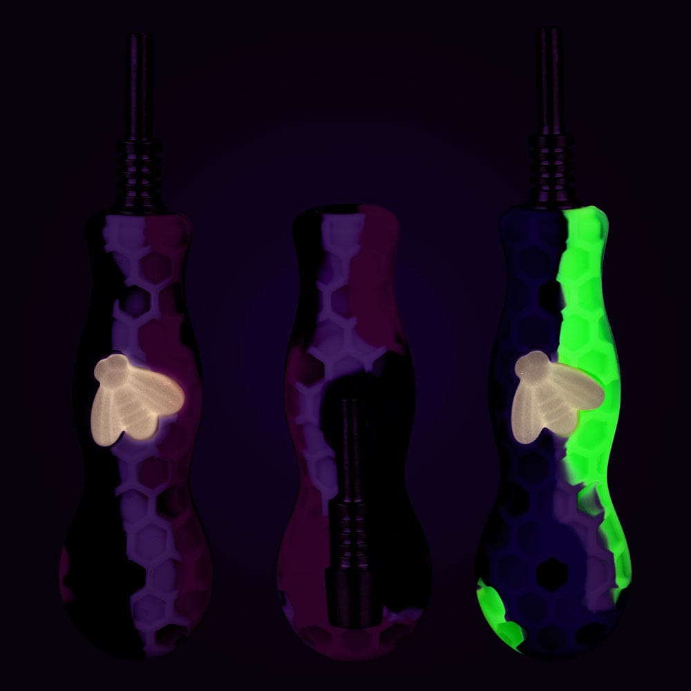 Glow Bee Silicone Vapor Straw Titanium Tip - Haze Smoke Shop USA - Vaporizers Super Store