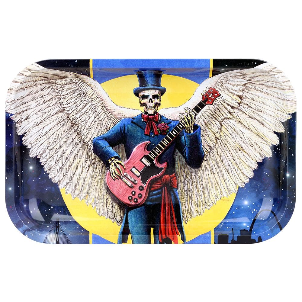 Grateful Dead x Pulsar Metal Rolling Tray - Angel of Music - 11" x 7" Rolling Trays - Haze Smoke Shop USA