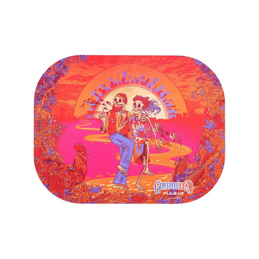 Grateful Dead x Pulsar Mini Magnetic Rolling Tray Lid - Sunset Dance - 7"x5.5" Rolling Trays - Haze Smoke Shop USA