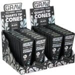 GRAV Quartz Tip Pre-Rolled Cones - Black - 16pk Display Pre-Rolled Cones - Haze Smoke Shop USA
