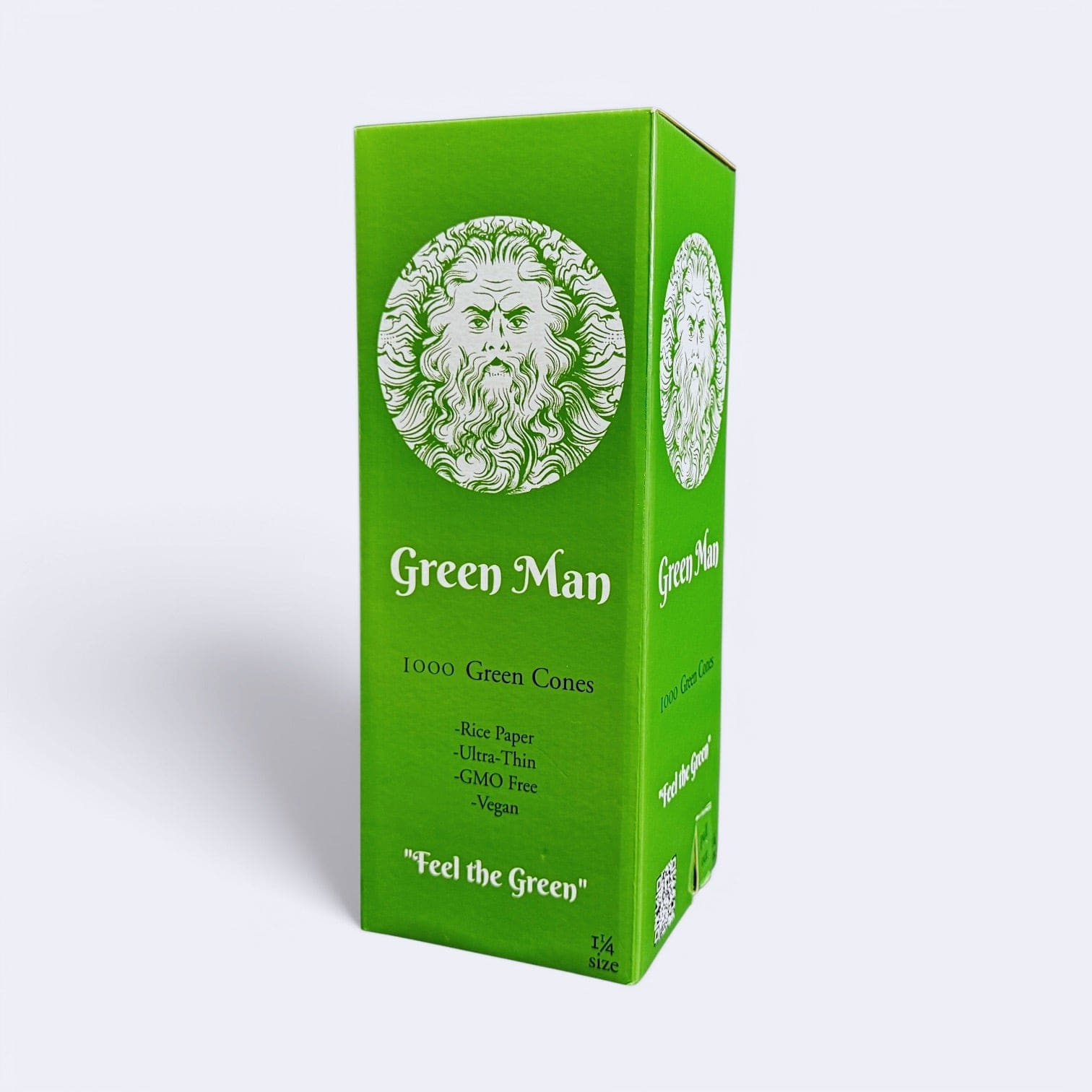 Green Man 1.25 Green Rice Cones 1000ct Bulk Pre-Rolled Cones - Haze Smoke Shop USA