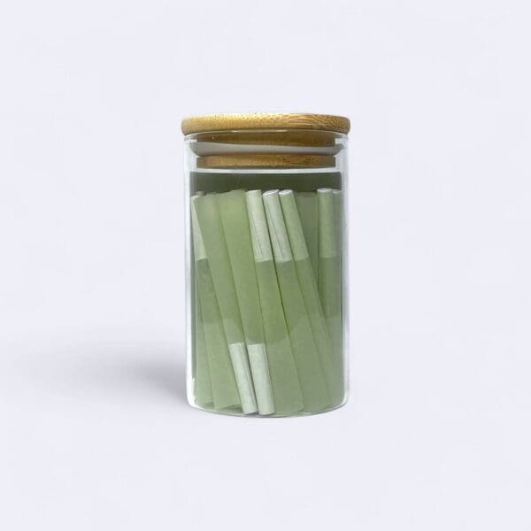 Green Man 1.25 Green Rice Cones 40ct Jar - Haze Smoke Shop USA