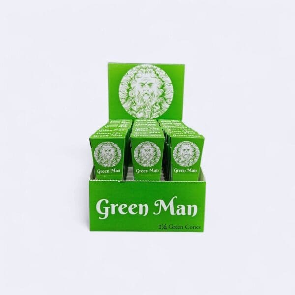 Green Man Green Rice Paper Cones Box - Haze Smoke Shop USA