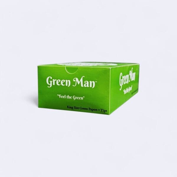 Green Man King Size Green Rice Papers with Pre-Rolled Tips - Haze Smoke Shop USA