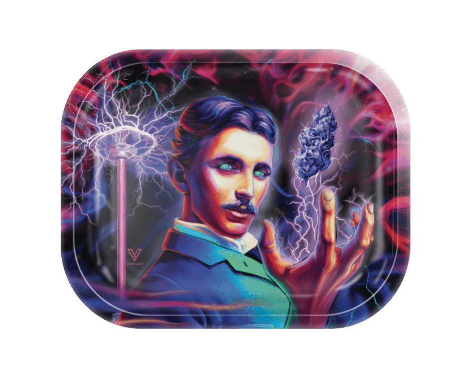 High Voltage Metal Rollin' Tray Rolling Trays - Haze Smoke Shop USA