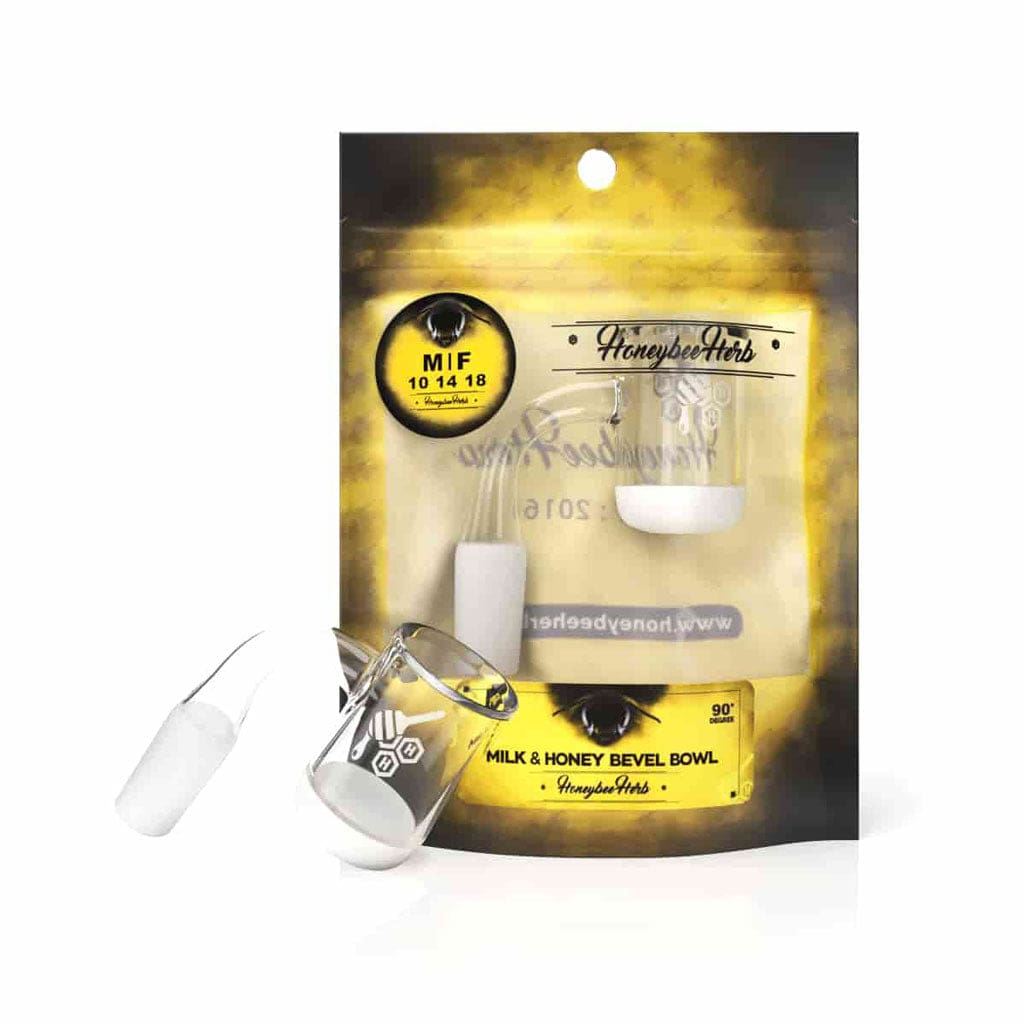 Honey & Milk Bevel Bowl Quartz Banger - 90° - Haze Smoke Shop USA - Vaporizers Super Store