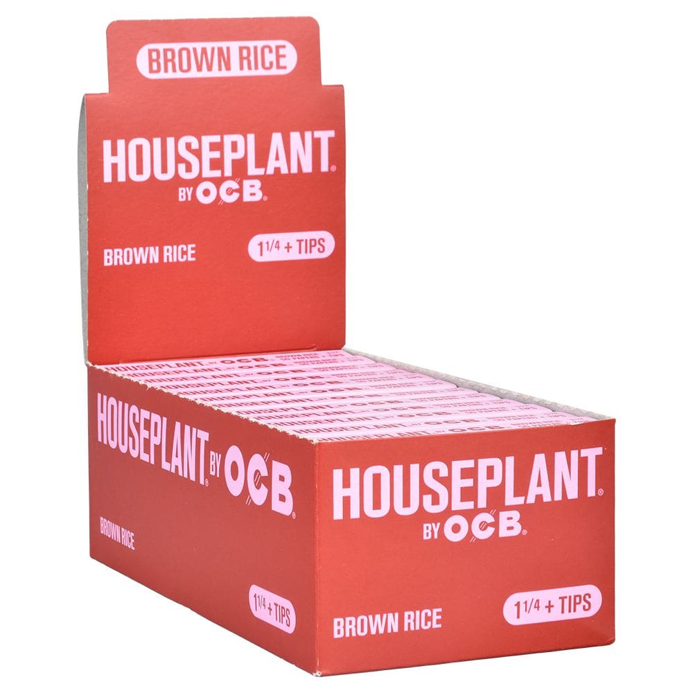 Houseplant by OCB Papers + Tips - Brown Rice 50pcs - 1 1/4" 24pk - Haze Smoke Shop USA